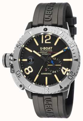 U-Boat Sommerso | montre bracelet en caoutchouc noir 9007/A
