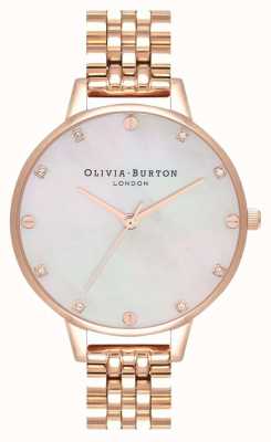 Olivia Burton Bracelet Demi blush mop en or rose OB16SE15