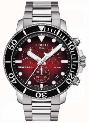 Tissot Seastar 1000 | chronographe | cadran rouge | acier inoxydable T1204171142100