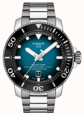 Tissot | seastar 2000 pro | powermatic 80 | cadran turquoise | bracelet en acier | T1206071104100