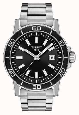 Tissot Supersport | cadran noir | bracelet en acier inoxydable T1256101105100