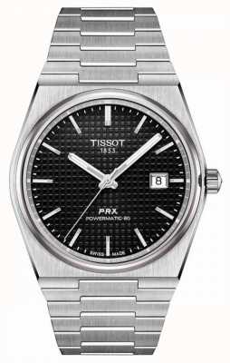 Tissot | prx 40 205 | powermatic 80 | cadran noir | bracelet en acier inoxydable | T1374071105100