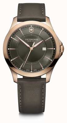 Victorinox | alliance | hommes | bracelet en cuir gris | cadran gris | 241908