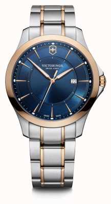 Victorinox | alliance | hommes | bracelet en acier bicolore | cadran bleu | lunette en or rose 241911