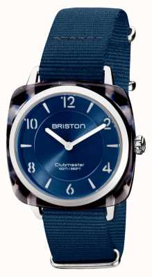 Briston Clubman chic | cadran bleu marine argenté de 36 mm | bracelet nato bleu marine 21536.SA.UB.33.NMB