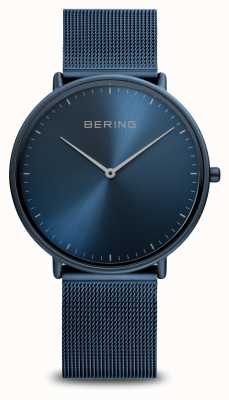 Bering Bracelet classique en maille d'acier bleu 15739-397