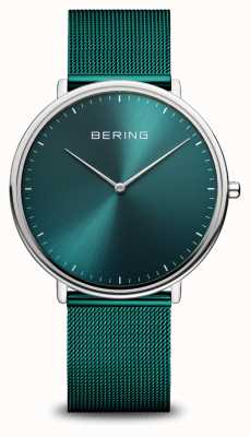 Bering Montre-bracelet classique en maille milanaise verte 15739-808