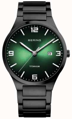 Bering Montre homme cadran vert titane 15240-728