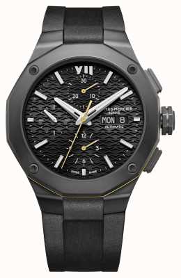 Baume & Mercier Côte d'Azur | automatique | chronographe | cadran noir | bracelet en silicone noir M0A10625