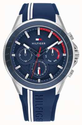Tommy Hilfiger | alden | cadran bleu | bracelet en caoutchouc bleu | 1791859