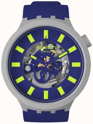 Swatch Limy | grande biocéramique audacieuse | bracelet bleu SB03M103