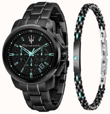 Maserati Coffret montre et bracelet pour hommes édition Aqua R8873644004