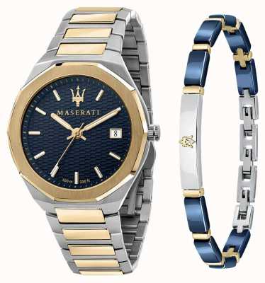 Maserati Coffret cadeau homme Stile 3h montre et bracelet R8853142008