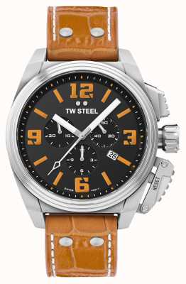 TW Steel Montre bracelet cuir orange Cantine TW1012