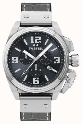 TW Steel Montre bracelet cuir gris cantine TW1013