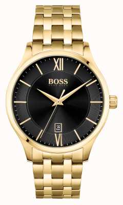 BOSS | affaires d'élite | bracelet en or | cadran de date noir | 1513897