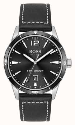 BOSS Ensemble montre et bracelet en cuir noir 1570124
