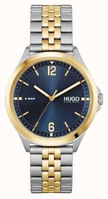 HUGO affaires de #costume | cadran bleu | bracelet en acier bicolore 1530219