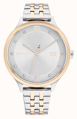 Tommy Hilfiger Cadran argent en acier bicolore Grace 1782434