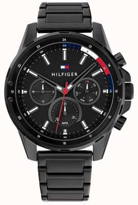 Tommy Hilfiger Bracelet homme mason quartz noir ip 1791935
