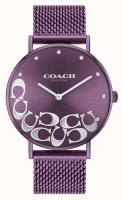 Coach Montre bracelet en maille violet perry pour femme 14503823