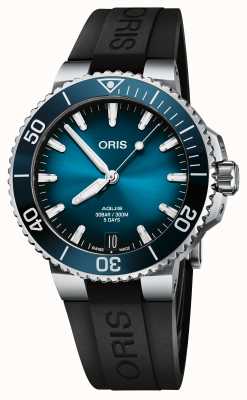 ORIS Aquis date calibre 400 automatique (41,5 mm) cadran bleu / bracelet caoutchouc noir 01 400 7769 4135-07 4 22 74FC