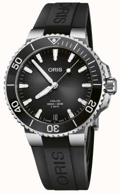 ORIS Aquis date calibre 400 automatique (41,5 mm) cadran anthracite / bracelet caoutchouc noir 01 400 7769 4154-07 4 22 74FC