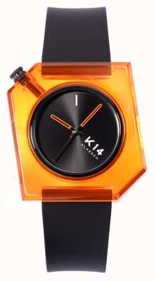 Klasse14 Bracelet en silicone noir K14 think orange 40 mm WKF19OE001M