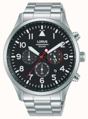 Lorus Bracelet chronographe à quartz en acier inoxydable RT363JX9
