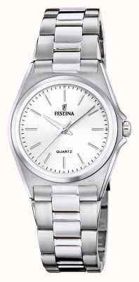 estina Femme | cadran blanc | bracelet en acier inoxydable F20553/2