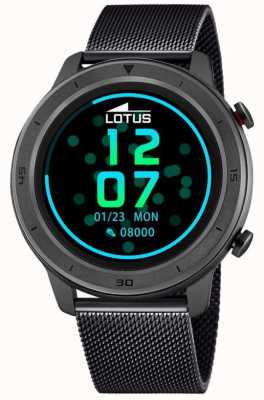 Lotus Smartime | étui noir | bracelet en maille d'acier noir L50023/1