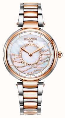 Roamer Bracelet femme sirène en or rose bicolore 600857 49 15 50