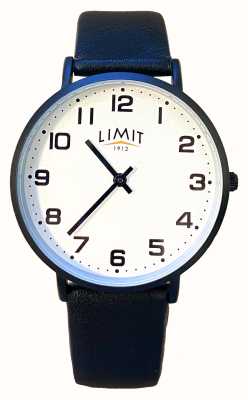 Limit Cadran blanc classique / montre en cuir noir 5800.01