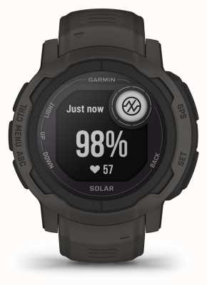 Garmin Bracelet en silicone noir graphite solaire Instinct 2 010-02627-00