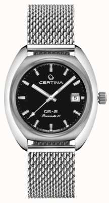Certina Ds-2 powermatic 80 cadran noir maille | Ex affichage C0244071105100 EX-DISPLAY