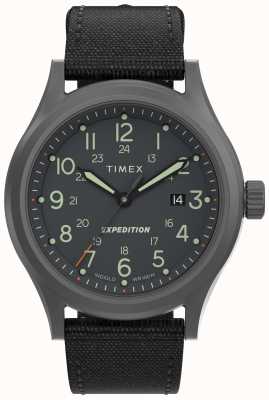 Timex Expedition sierra boîtier en acier inoxydable cadran graphite bracelet en tissu noir TW2V07200