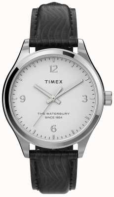 Timex Boîtier argenté waterbury pour femme et bracelet noir TW2U97700