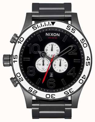 Nixon 51-30 chrono | bracelet en acier bronze | lunette blanche A083-5001-00