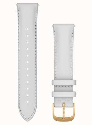 Garmin Bracelet à dégagement rapide uniquement, bracelet en cuir blanc uniquement avec matériel pvd or 24 carats 010-12924-28