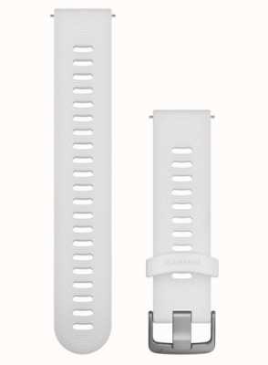 Garmin Bracelet à dégagement rapide uniquement, bracelet en silicone blanc uniquement avec matériel en acier inoxydable 010-11251-1P