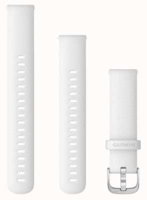 Garmin Sangle à dégagement rapide uniquement (18 mm), blanche avec matériel argenté 010-12932-0B