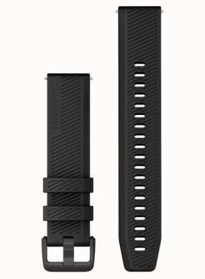 Garmin Bracelet à dégagement rapide uniquement, silicone noir avec quincaillerie en acier inoxydable noir 010-12926-00