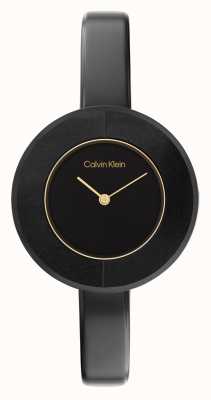 Calvin Klein Cadran noir pour femme | montre bracelet en acier inoxydable noir 25200024