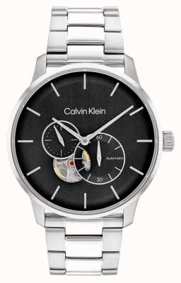 Calvin Klein Montre automatique à cadran noir pour homme 25200148