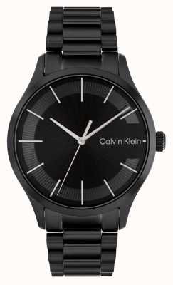 Calvin Klein Cadran noir | bracelet en acier inoxydable noir 25200040