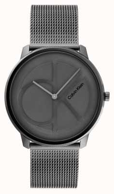 Calvin Klein Cadran ck gris foncé | bracelet maille acier gris foncé 25200030