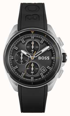 BOSS Volane | cadran chronographe noir | bracelet en silicone noir 1513953