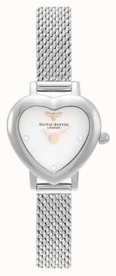 Olivia Burton Bracelet en maille avec boîtier en forme de cœur Signé pour les abeilles OB16MC74