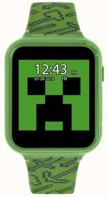 Minecraft Montre interactive avec bracelet en silicone vert (en anglais seulement) MIN4045ARG