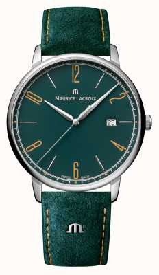 Maurice Lacroix cadran vert Eliros bracelet cuir vert EL1118-SS001-620-5